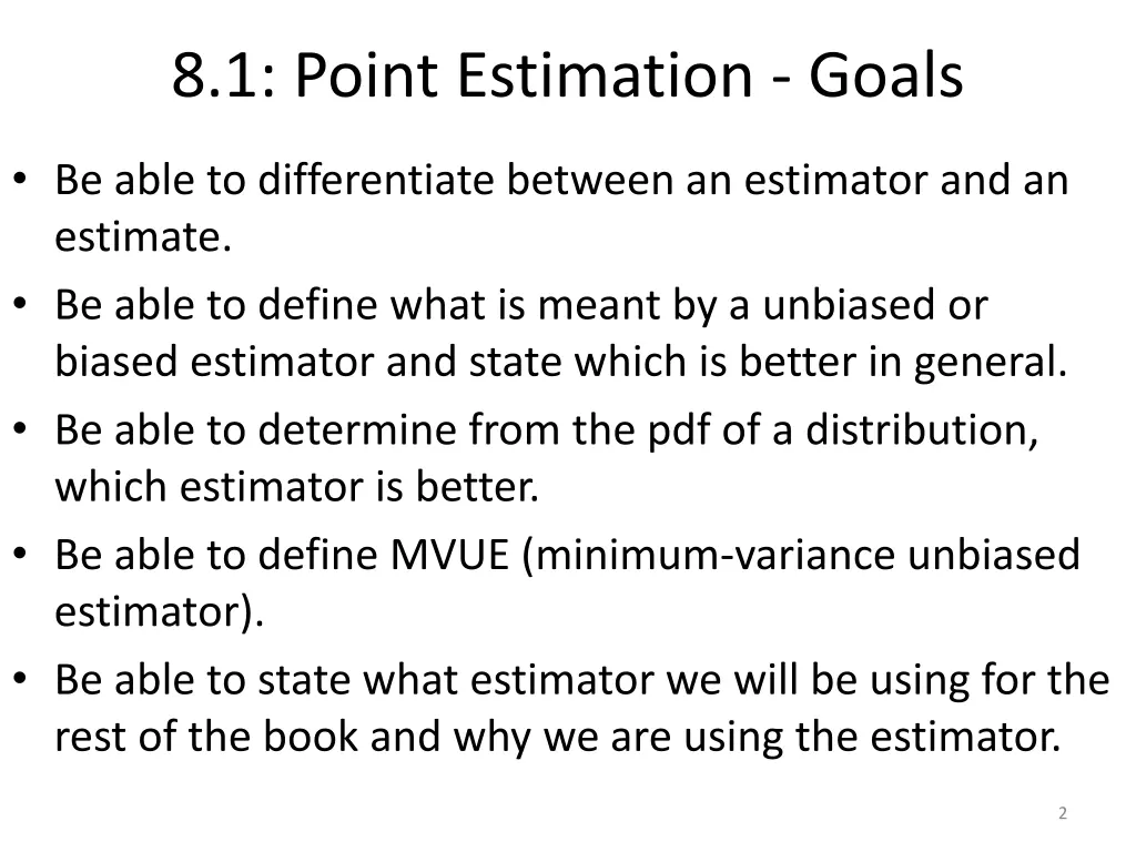 8 1 point estimation goals