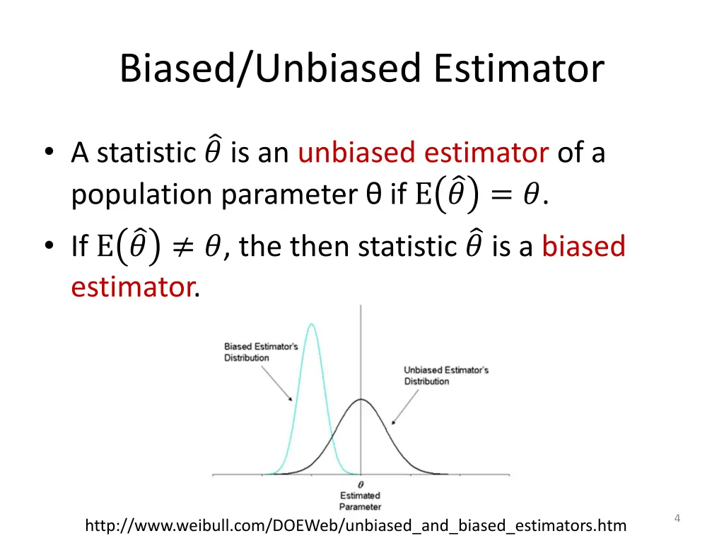 biased unbiased estimator