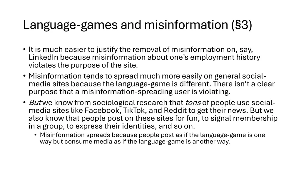 language games and misinformation 3
