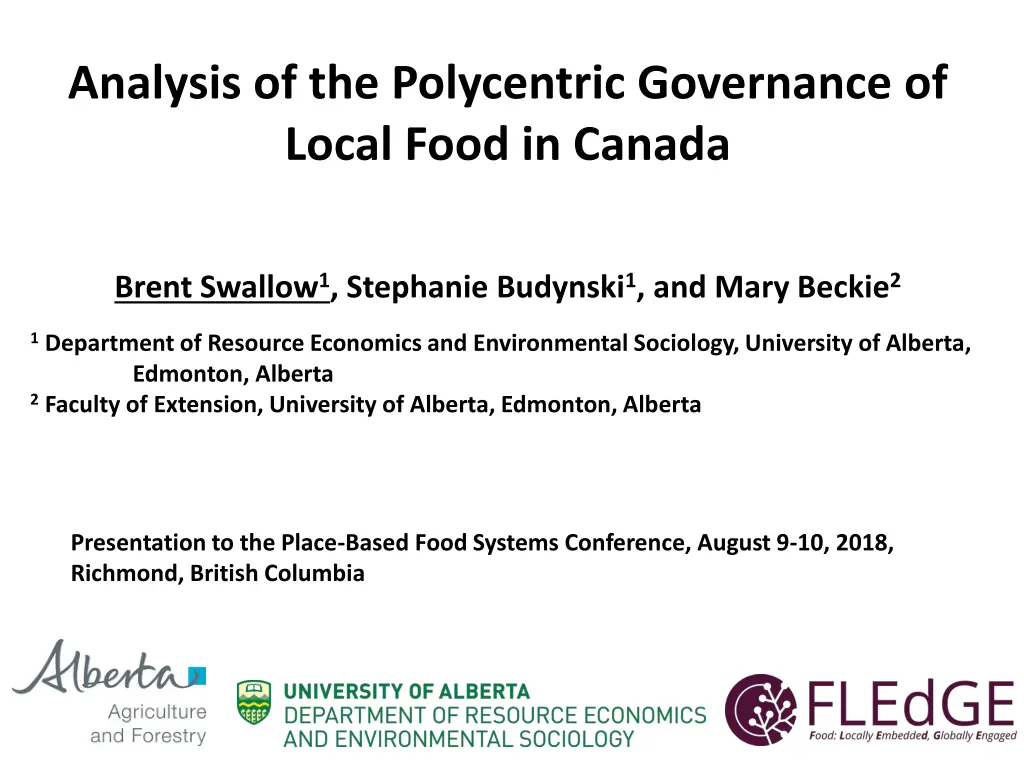 analysis of the polycentric governance of local