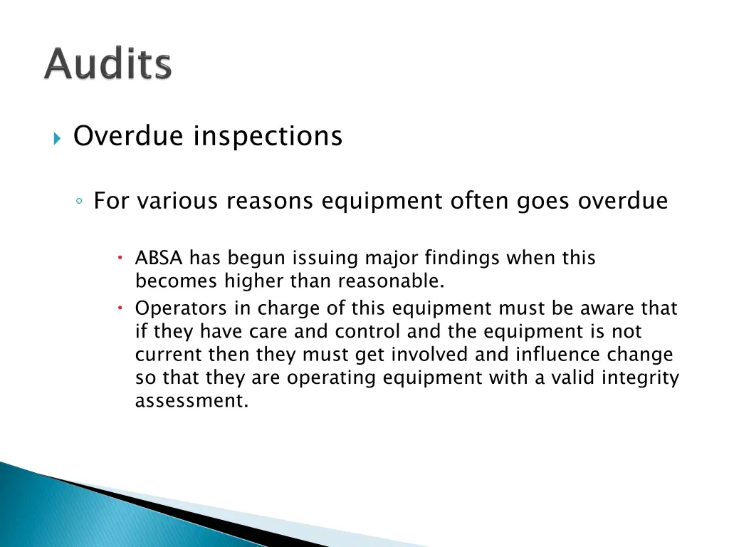 overdue inspections