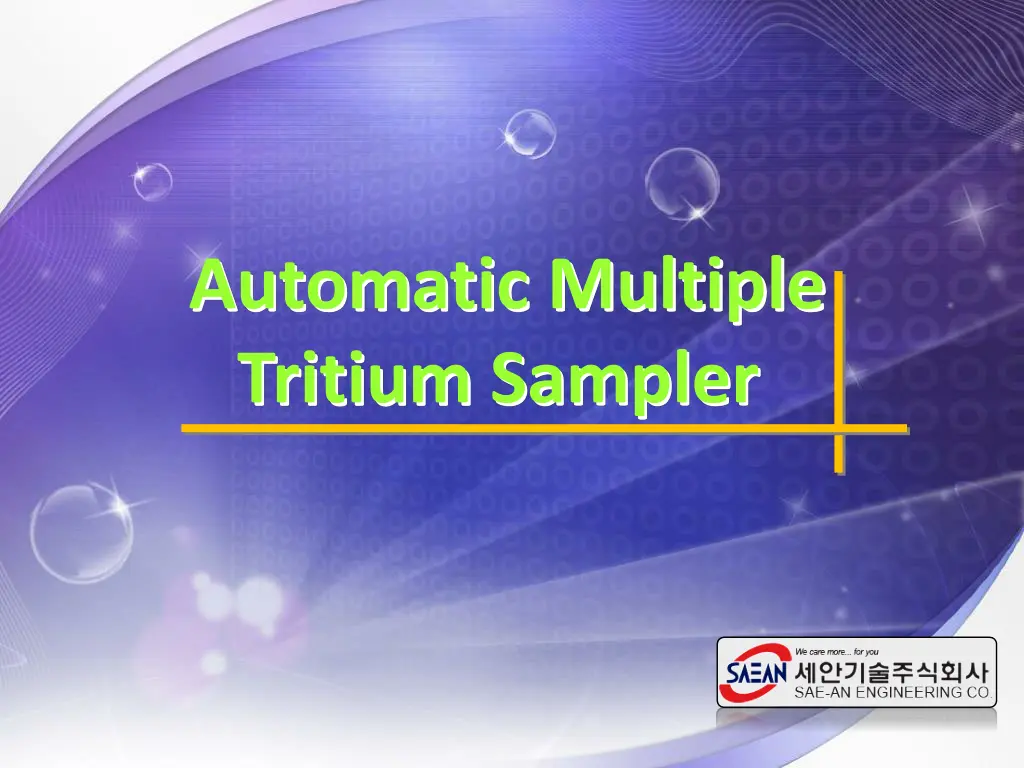 automatic multiple tritium sampler