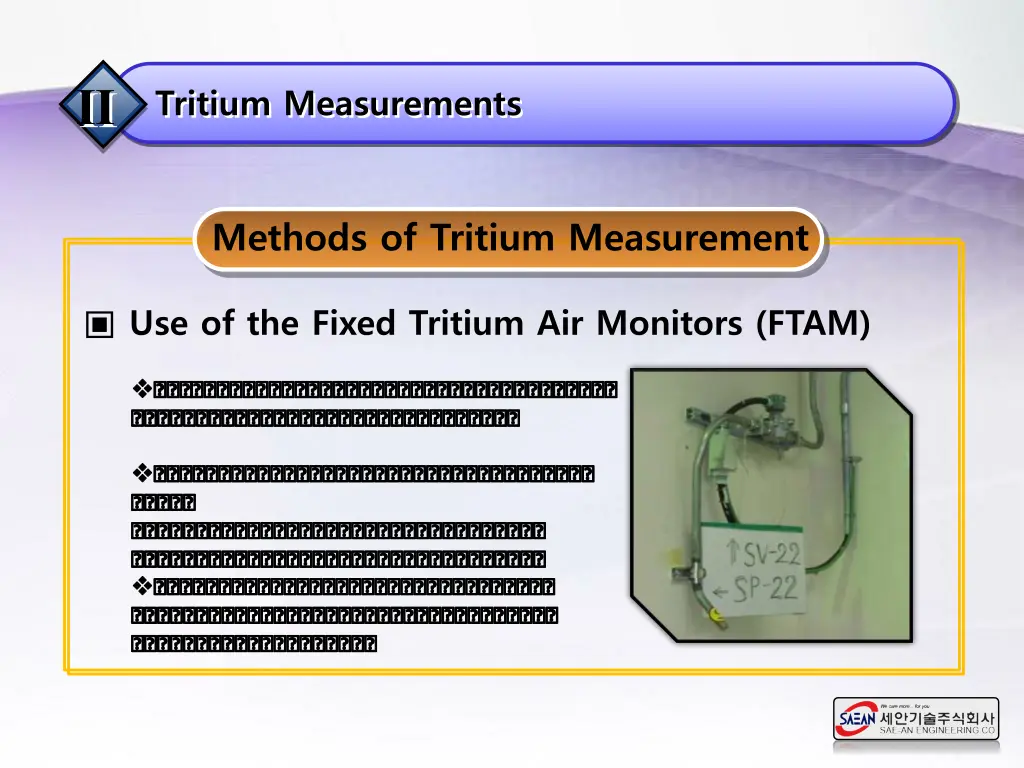 use of the fixed tritium air monitors ftam 1