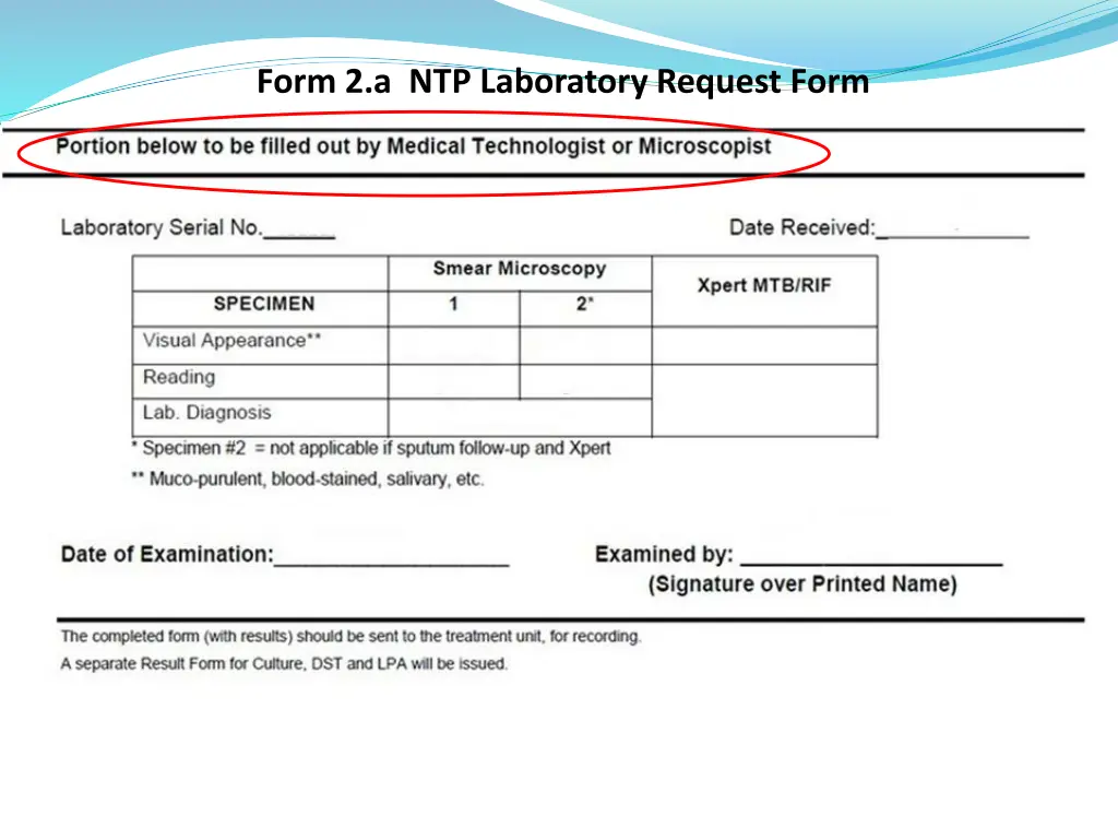 form 2 a ntp laboratory request form