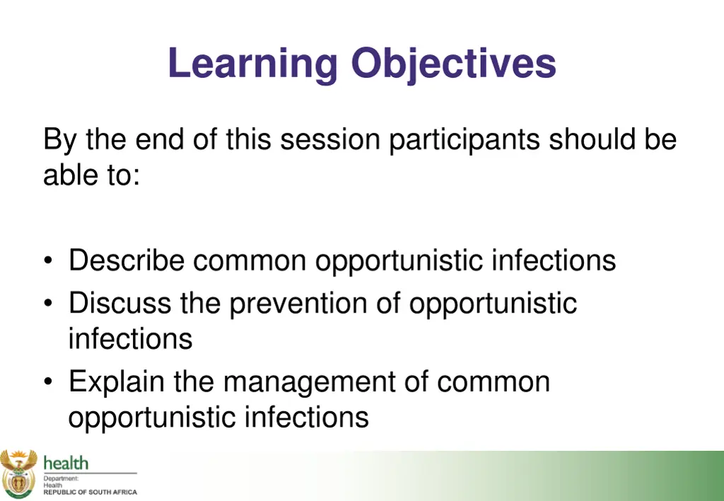 learning objectives