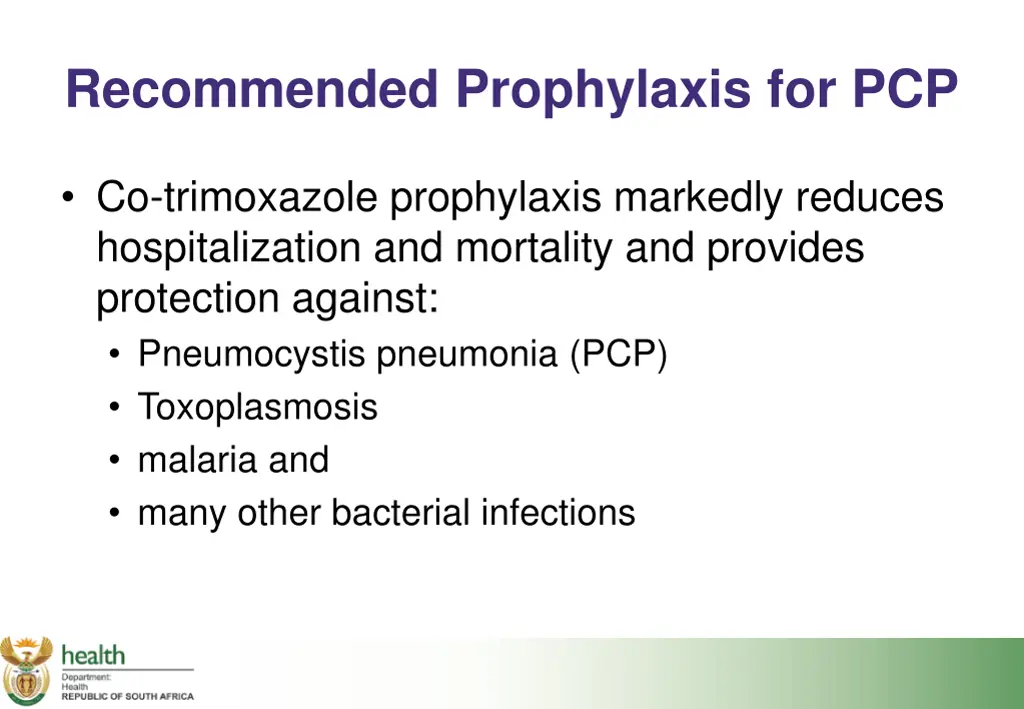 recommended prophylaxis for pcp