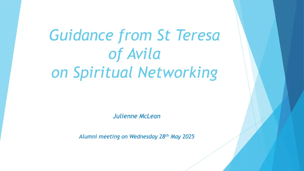 guidance from st teresa of avila on spiritual