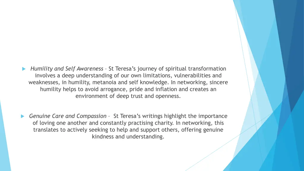 humility and self awareness st teresa s journey