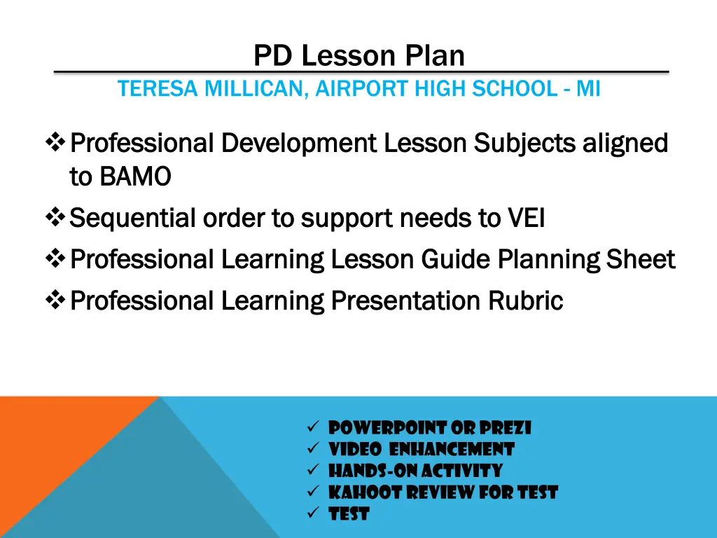 pd lesson plan