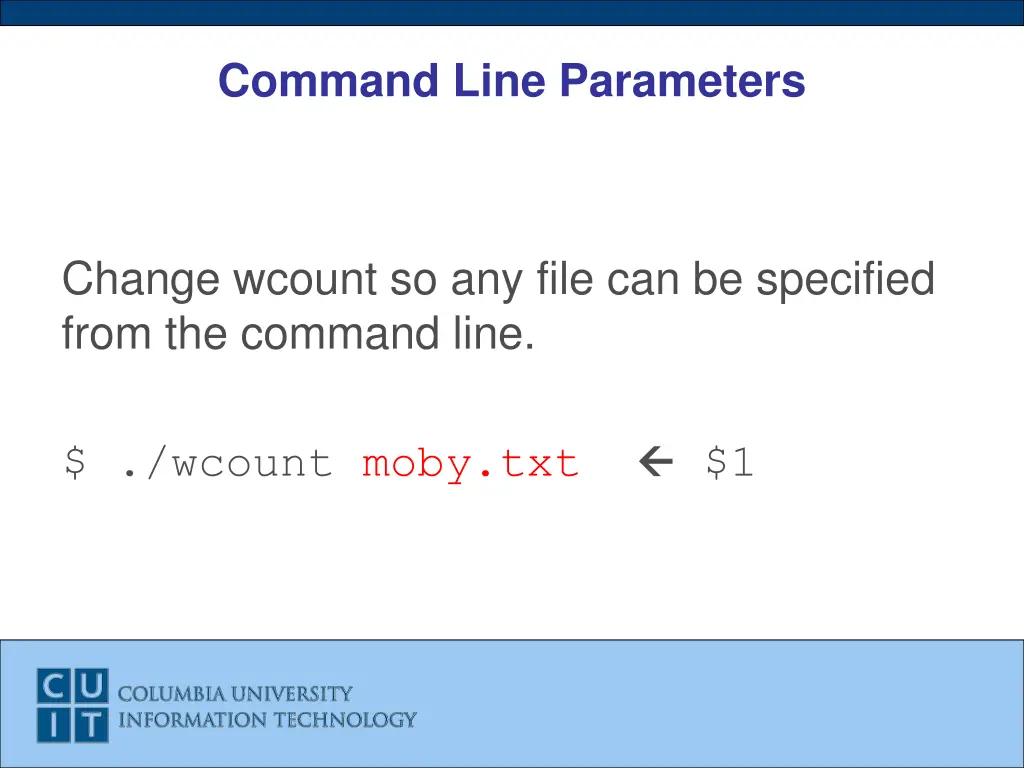 command line parameters 1