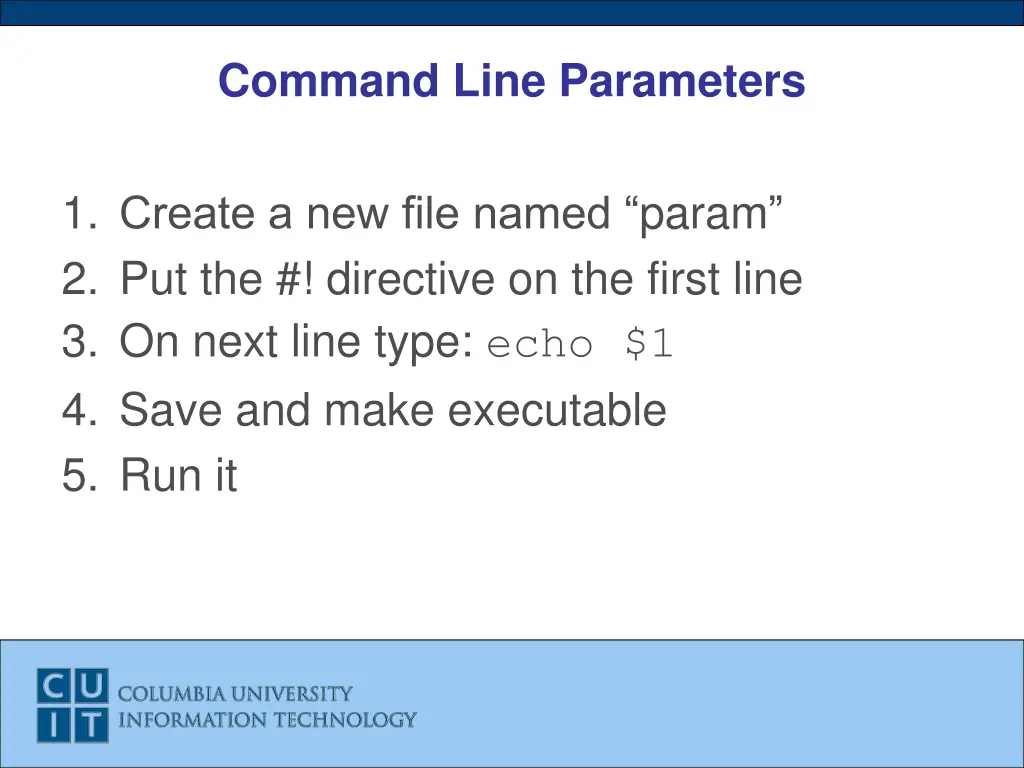 command line parameters 2