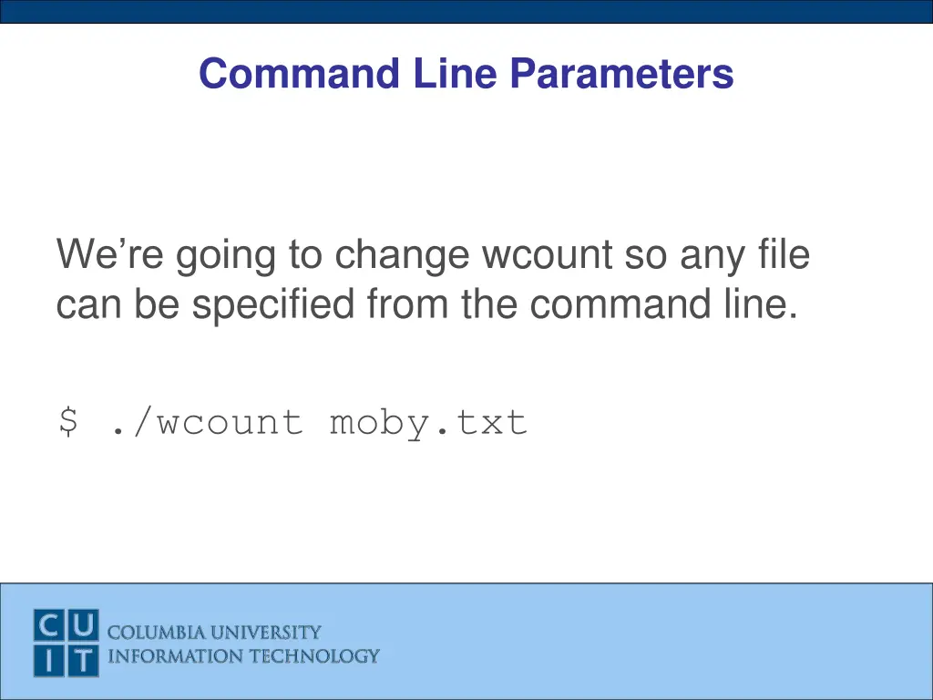 command line parameters
