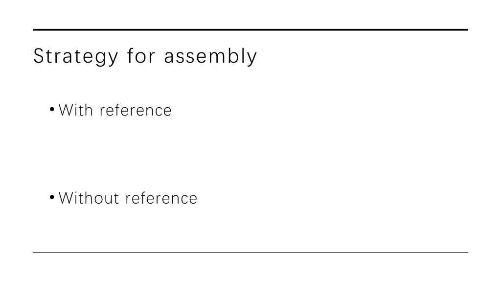 strategy for assembly
