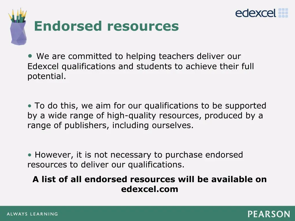 endorsed resources