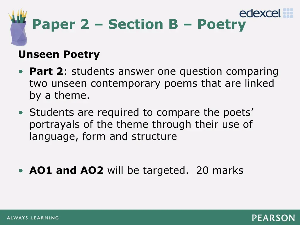 paper 2 section b poetry 1