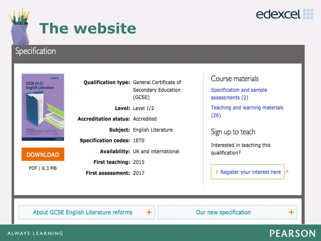 the website