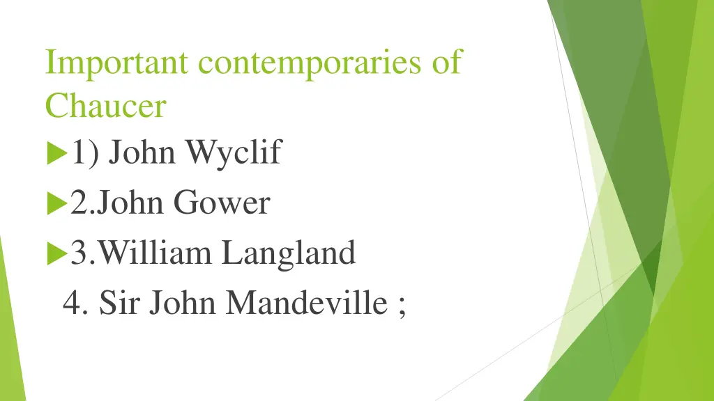 important contemporaries of chaucer 1 john wyclif