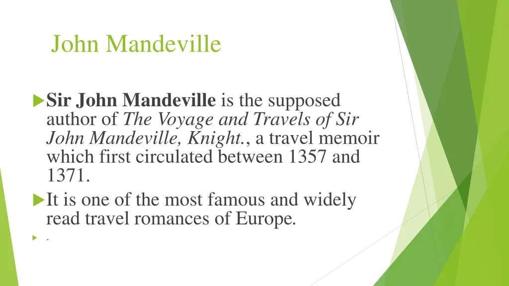 john mandeville