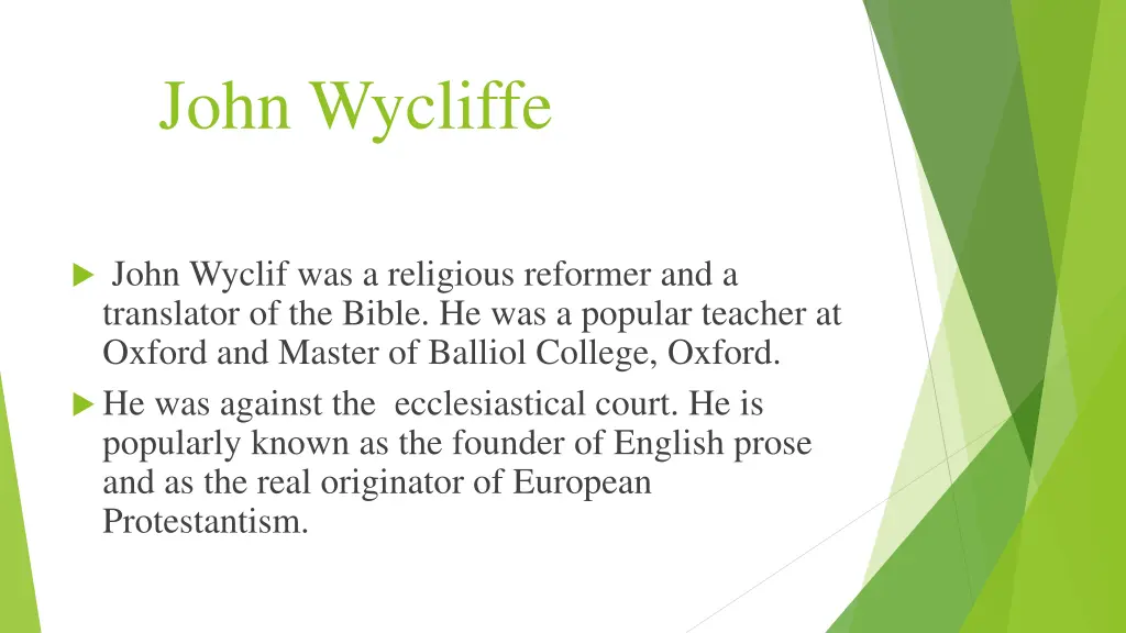 john wycliffe