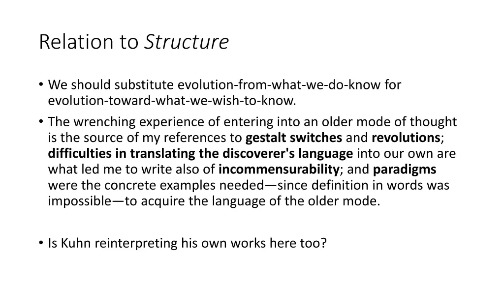 relation to structure