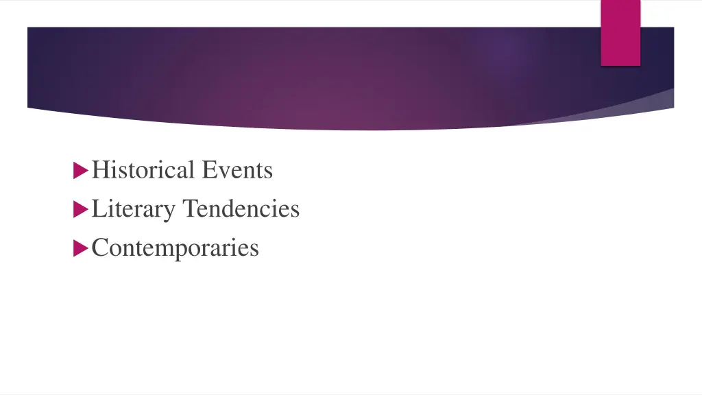 historical events literary tendencies