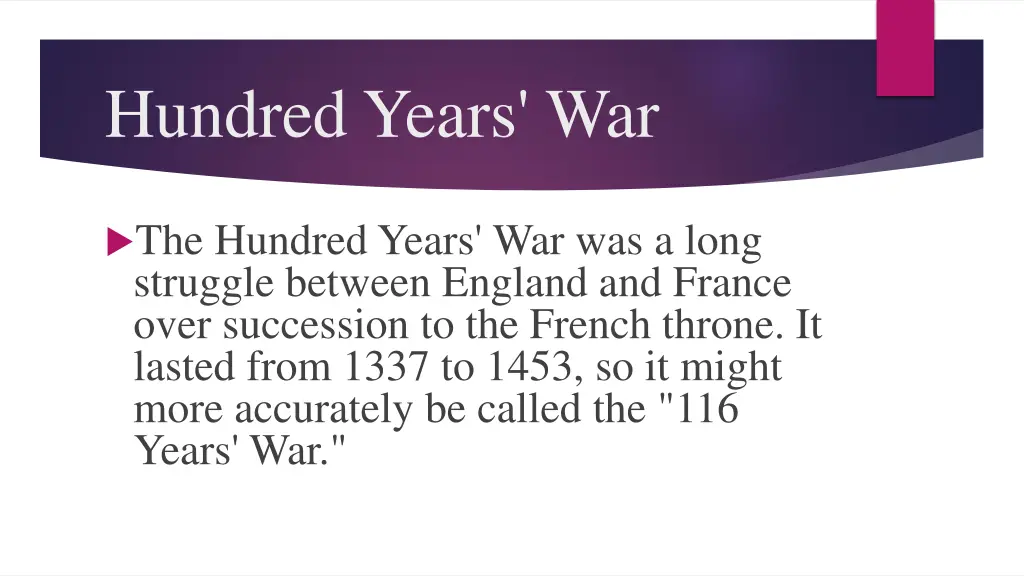 hundred years war