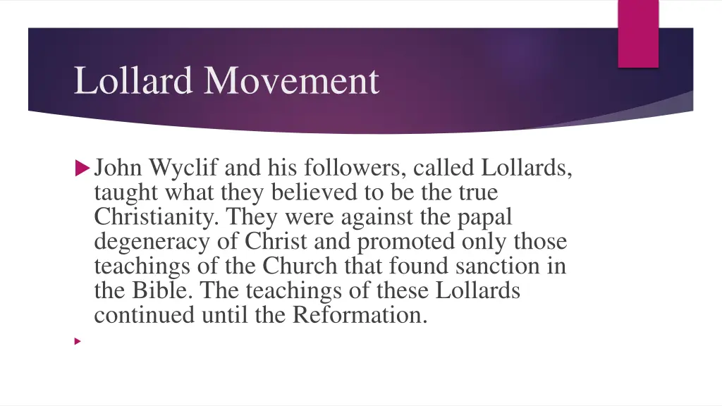 lollard movement
