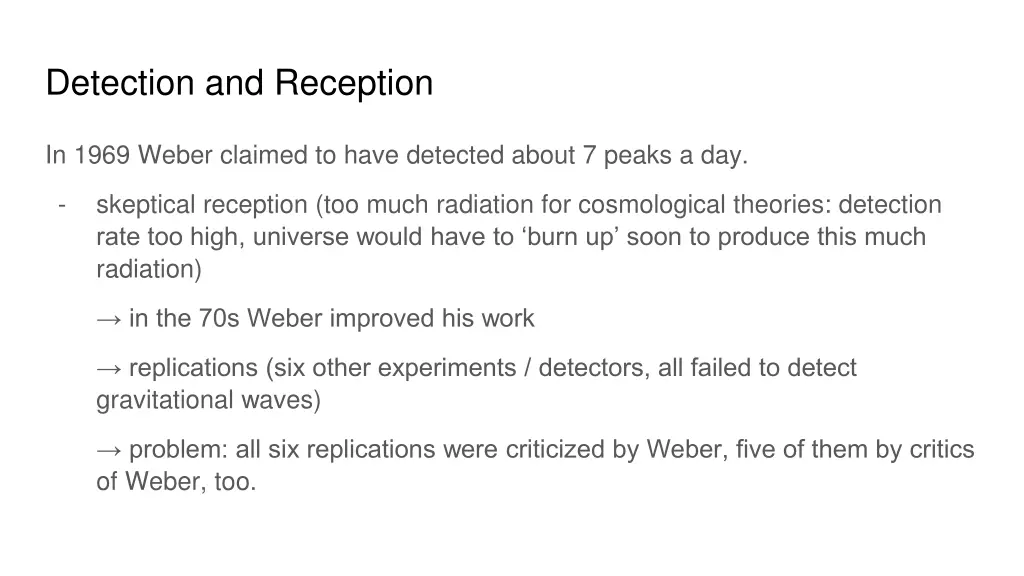 detection and reception