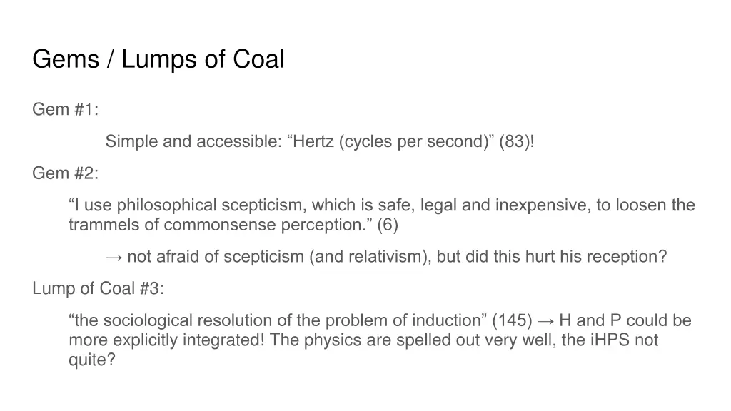 gems lumps of coal