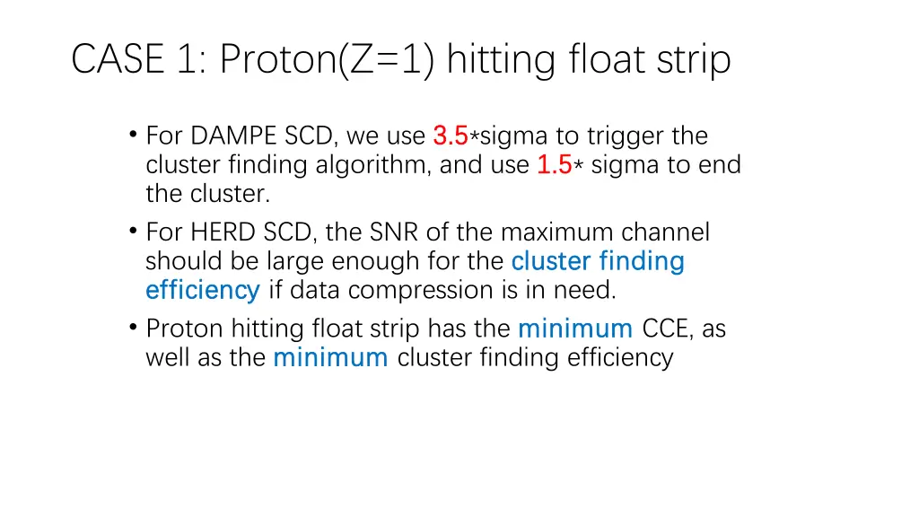 case 1 proton z 1 hitting float strip