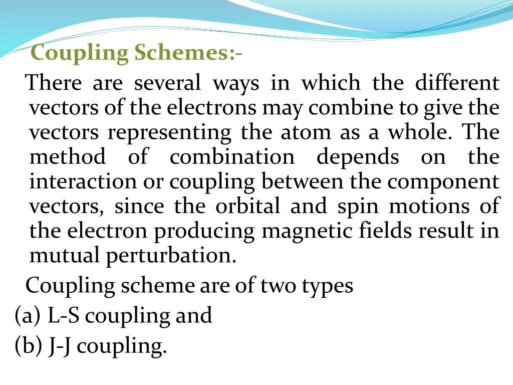 coupling schemes there are several ways in which