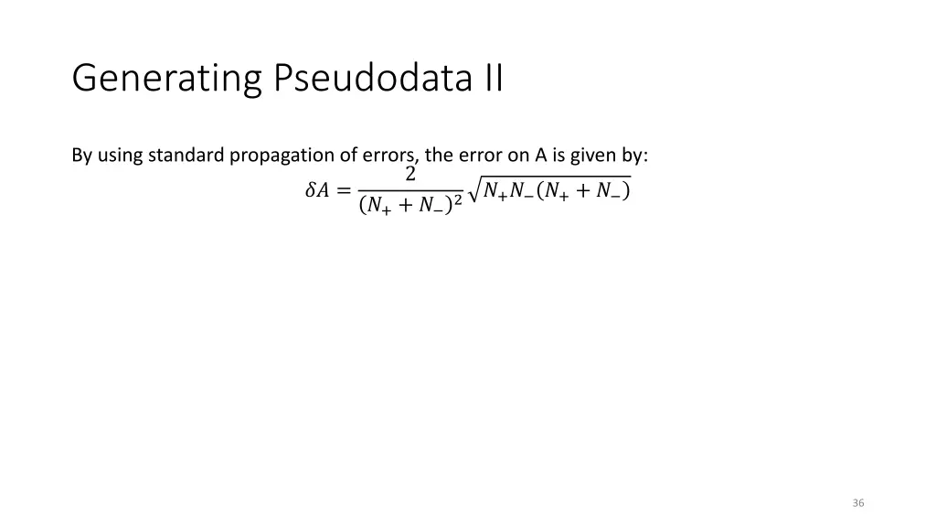 generating pseudodata ii