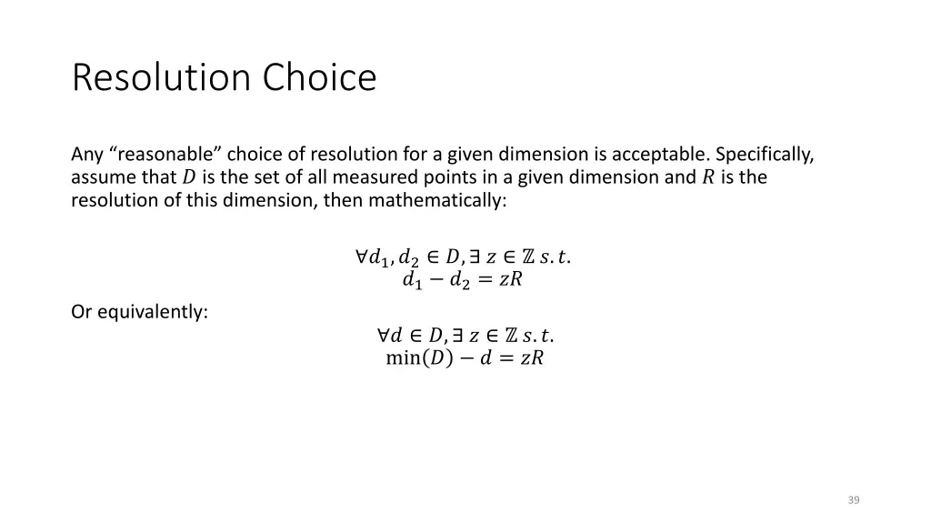 resolution choice