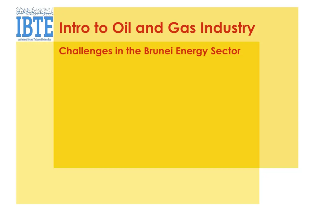 intro to oil and gas industry