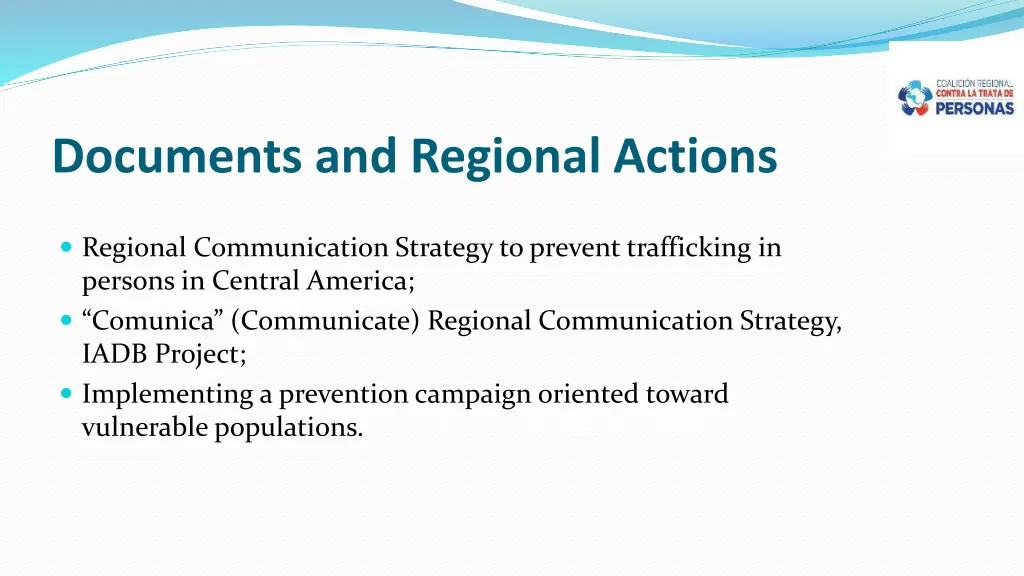 documents and regional actions