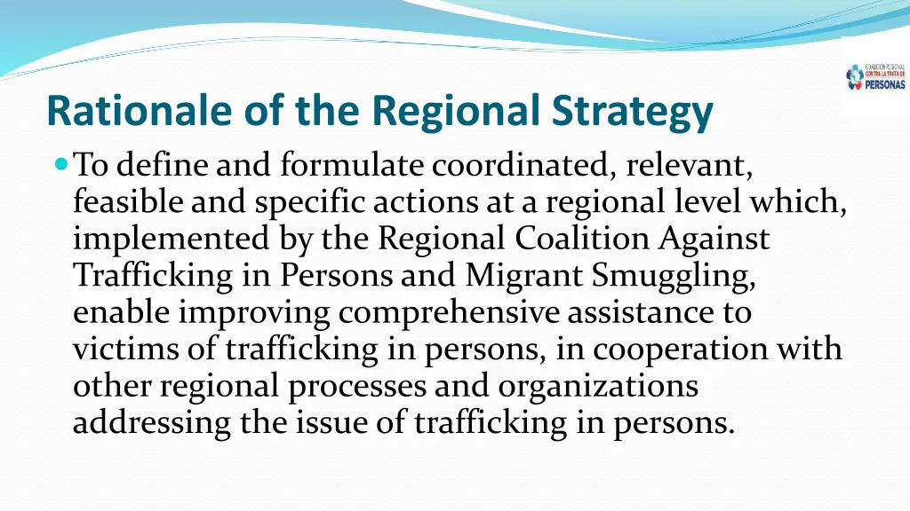 rationale of the regional strategy to define