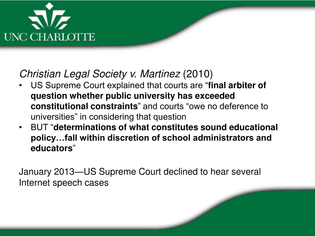 christian legal society v martinez 2010