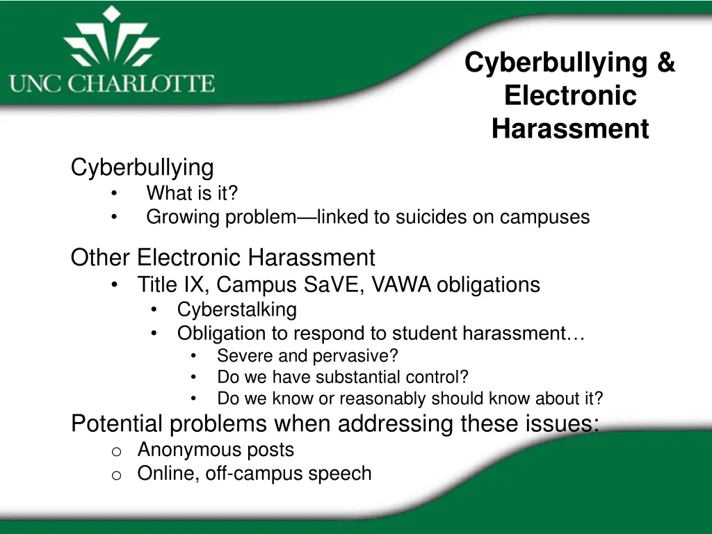 cyberbullying electronic harassment
