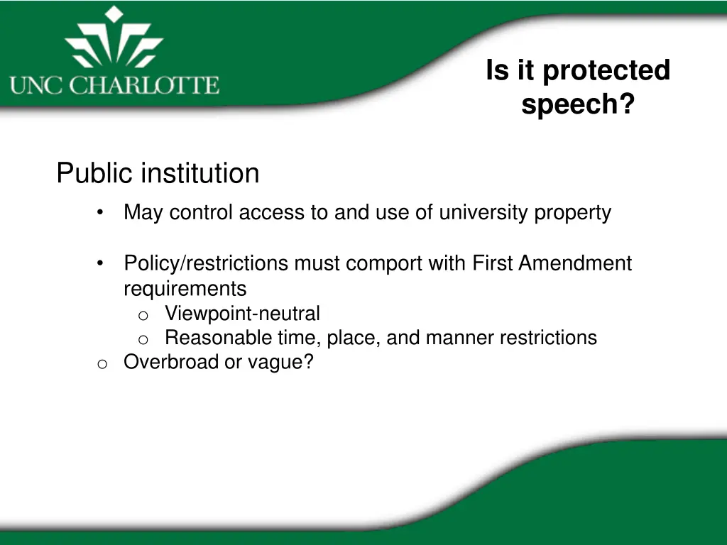 is it protected speech 1