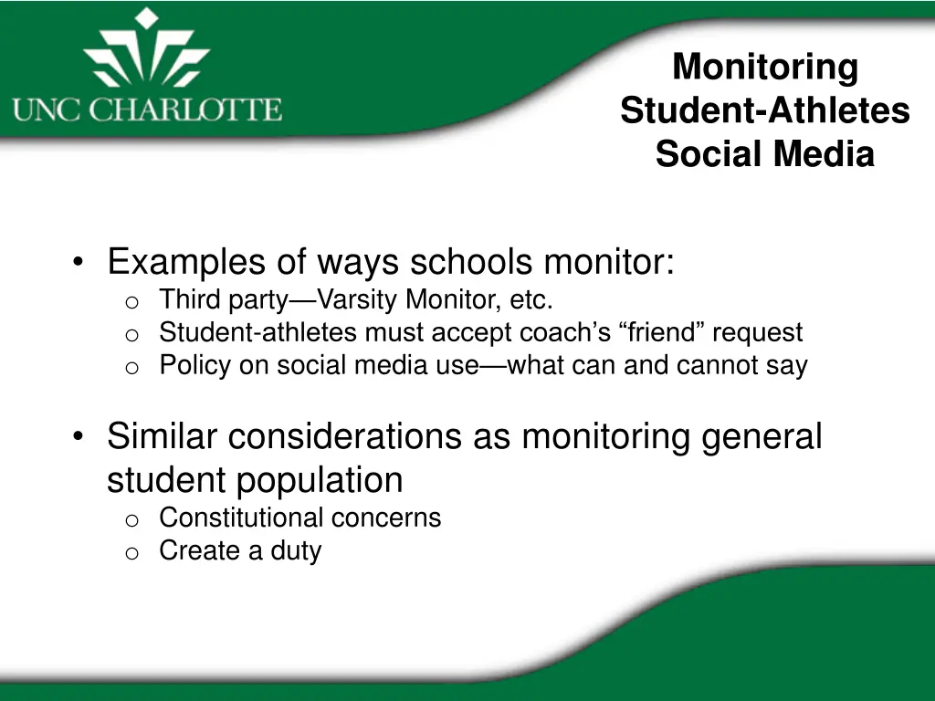 monitoring student athletes social media
