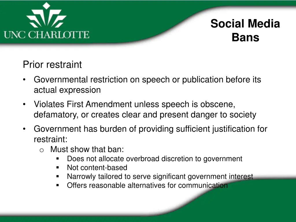 social media bans