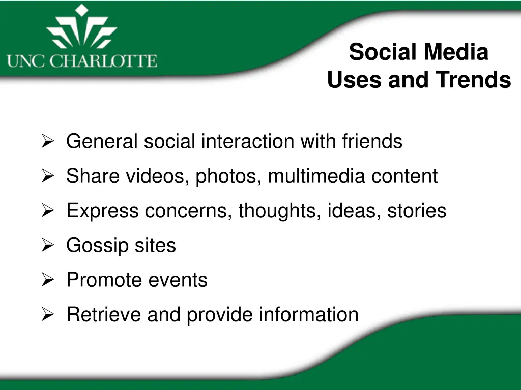 social media uses and trends