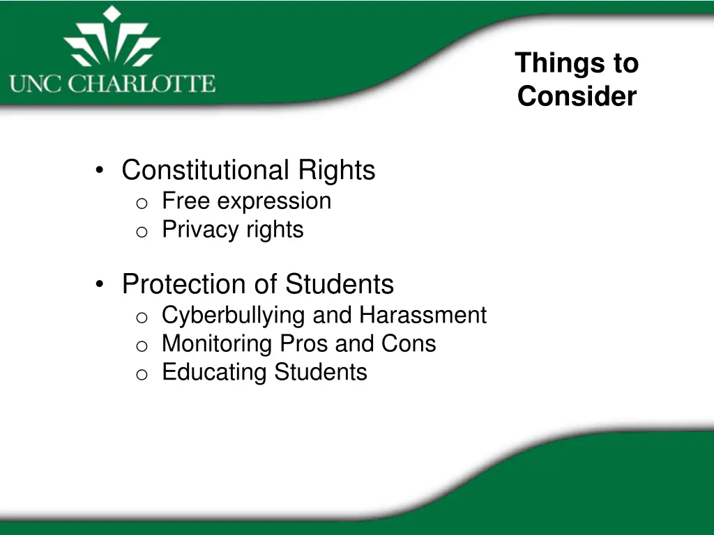 things to consider