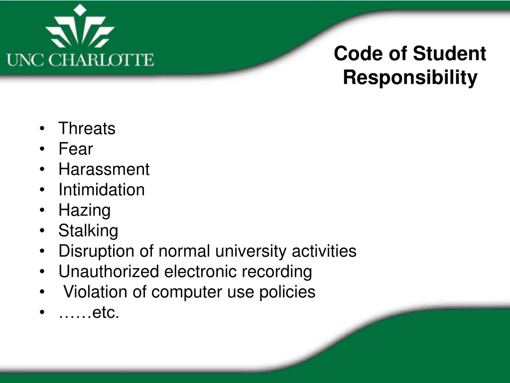 code of student responsibility