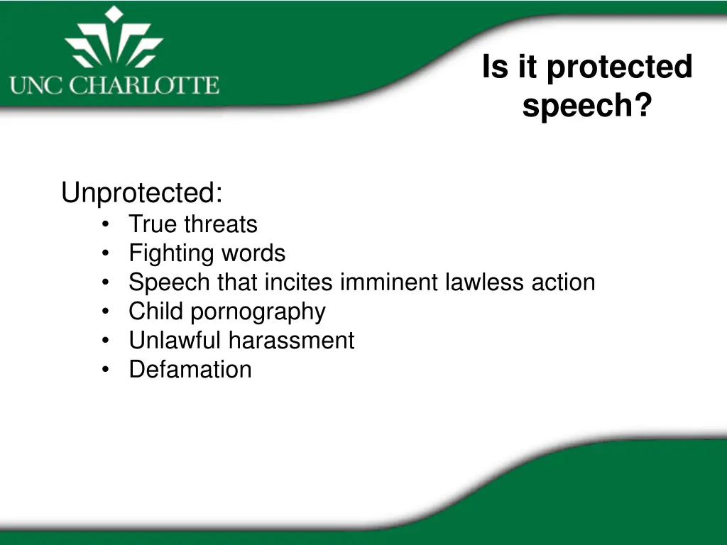 is it protected speech