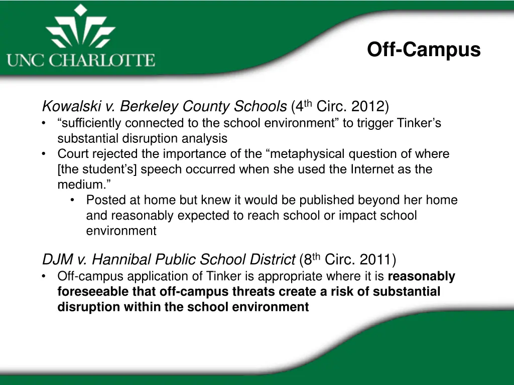 off campus