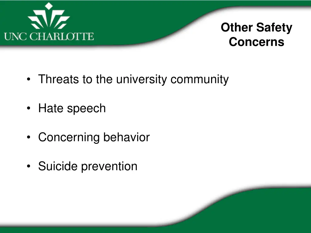 other safety concerns
