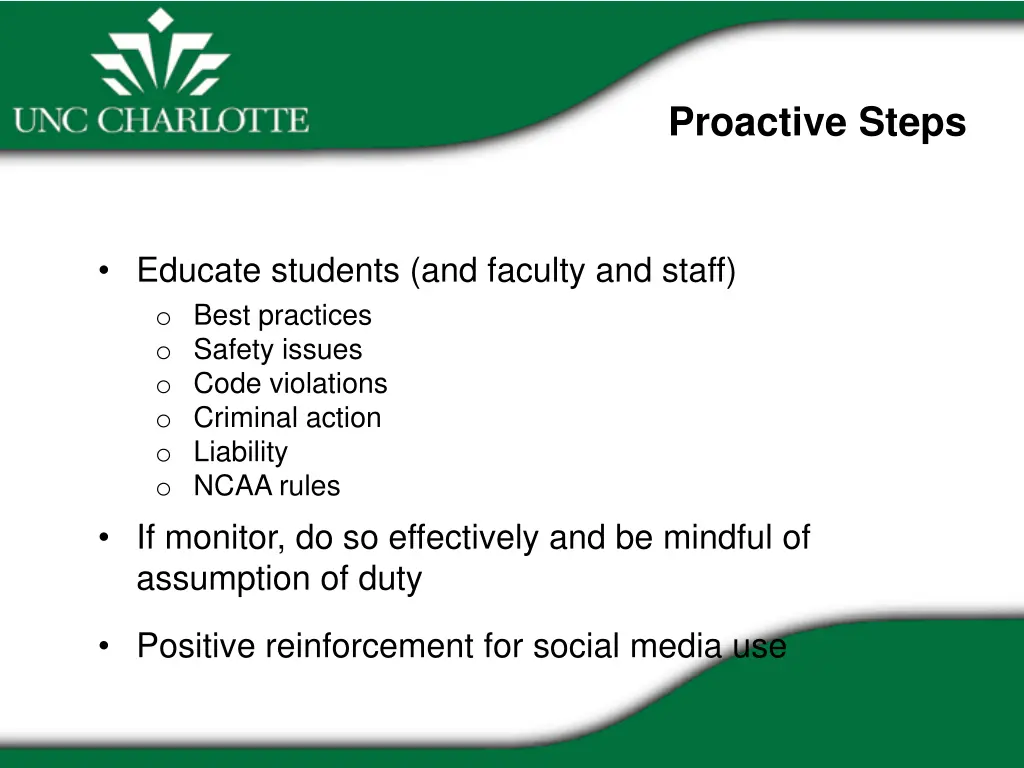 proactive steps