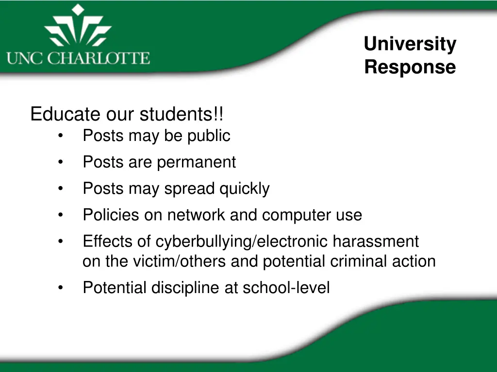 university response 1