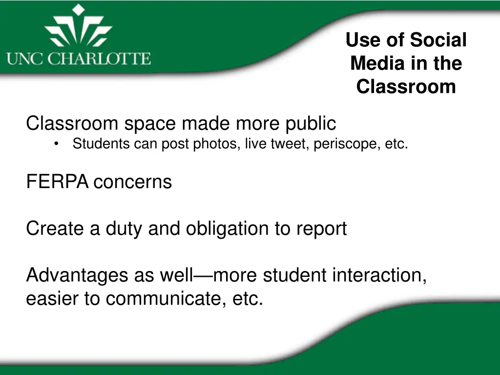 use of social media in the classroom